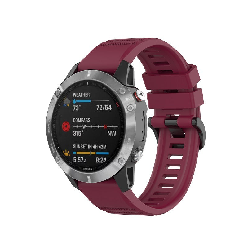 26mm Quick Release High-Elastic Silicone Sport Band for Garmin Fenix / Tactix / Enduro / Descent Series