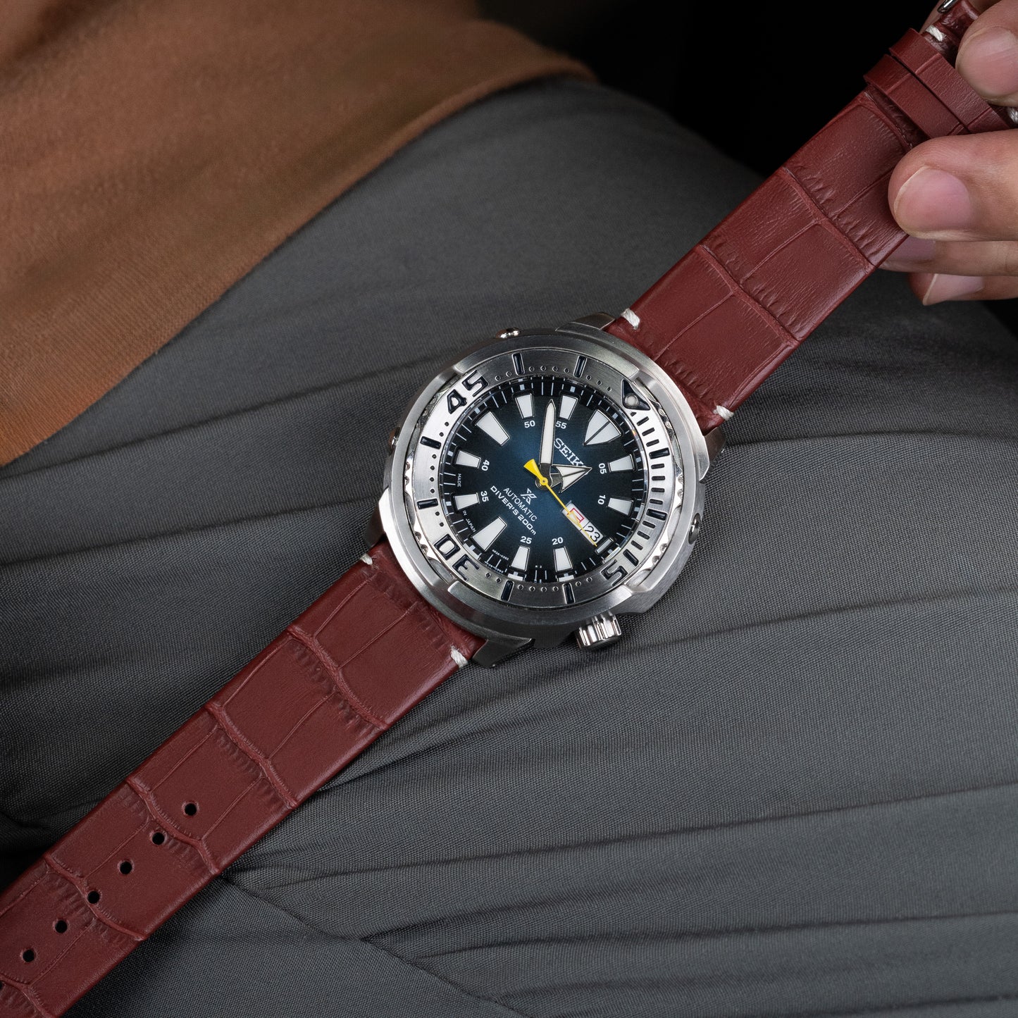Sworneri丨Leather Strap-L003-Red