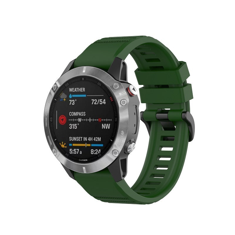 26mm Quick Release High-Elastic Silicone Sport Band for Garmin Fenix / Tactix / Enduro / Descent Series