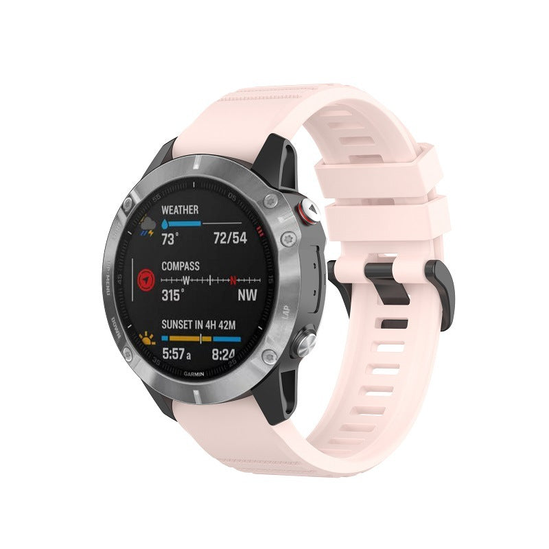 26mm Quick Release High-Elastic Silicone Sport Band for Garmin Fenix / Tactix / Enduro / Descent Series