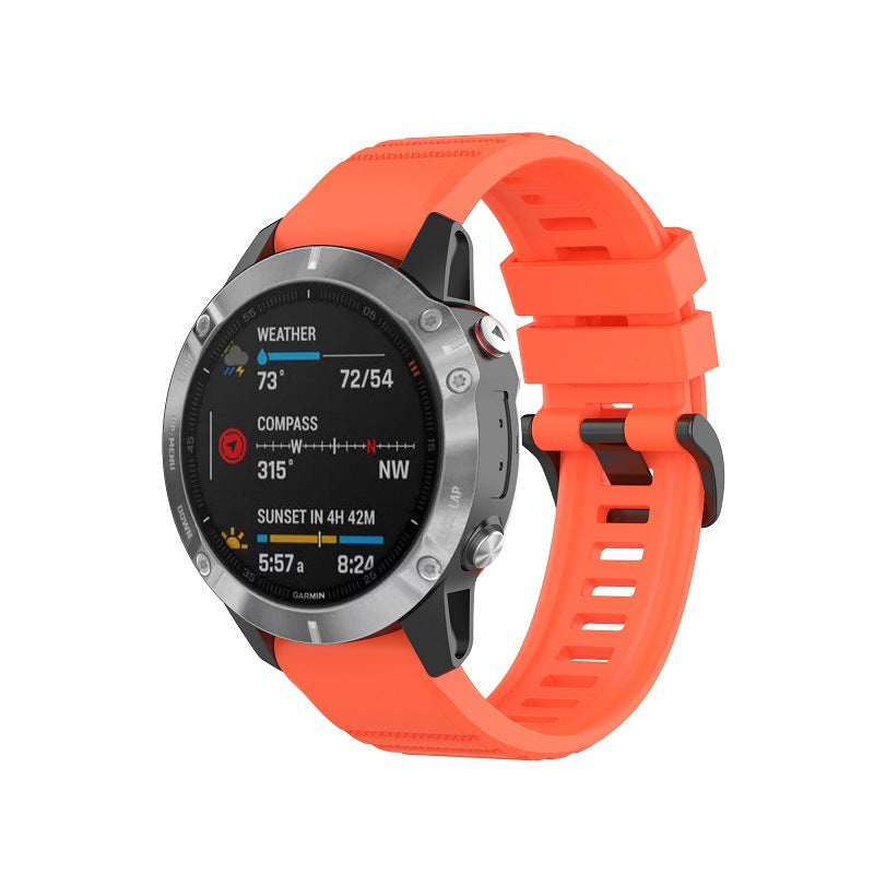 26mm Quick Release High-Elastic Silicone Sport Band for Garmin Fenix / Tactix / Enduro / Descent Series