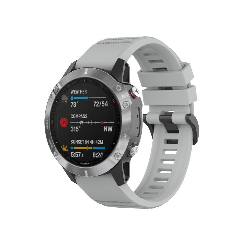 26mm Quick Release High-Elastic Silicone Sport Band for Garmin Fenix / Tactix / Enduro / Descent Series