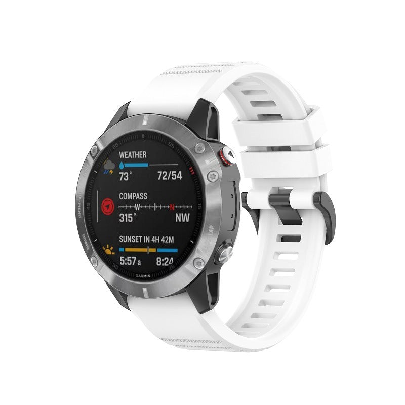 26mm Quick Release High-Elastic Silicone Sport Band for Garmin Fenix / Tactix / Enduro / Descent Series