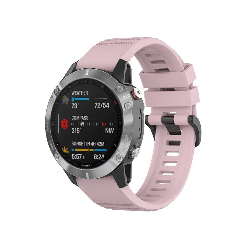 26mm Quick Release High-Elastic Silicone Sport Band for Garmin Fenix / Tactix / Enduro / Descent Series